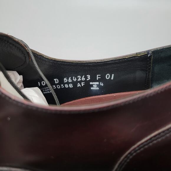 Florsheim Shoes Men's Size 10 D Cap Toe Lace Up Oxford Brown Burgundy Leather - Picture 11 of 15